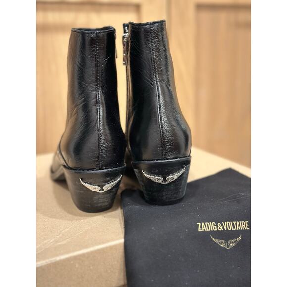 Zadig & Voltaire Tyler Leather Studded Ankle Boot - Picture 6 of 9